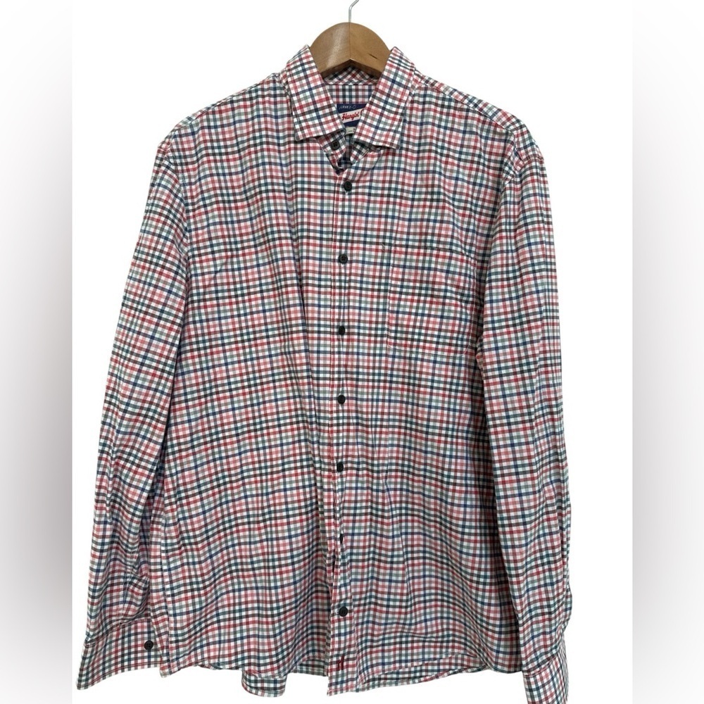 johnnie-O Red & white Plaid Button Down Shirt